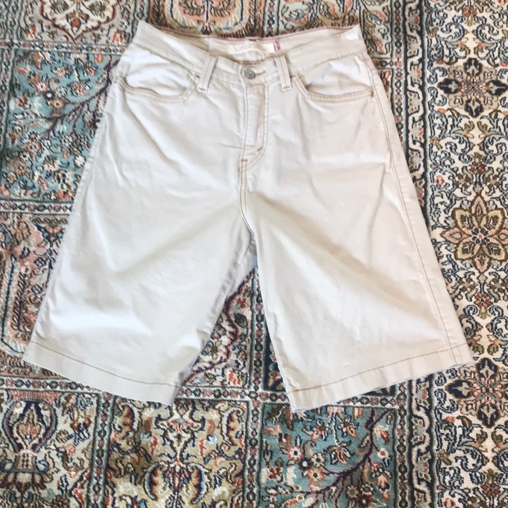 Beige With Brown Stitching Levi’s Jean Short